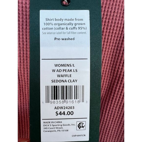 Alpine design woman’s Large Sedona clay waffle knit thermal baselayer - Picture 4 of 4